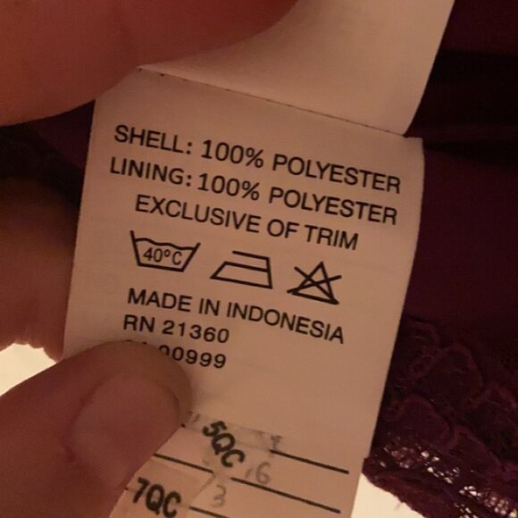 Mori Lee Eggplant Purple Tulle Lace Bridesmaid Formal Prom Gown Plus size 24 - Picture 14 of 15